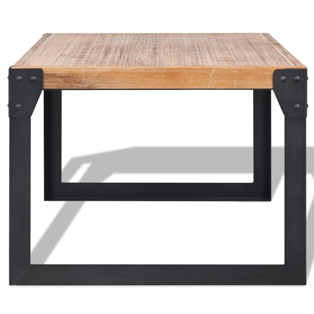 Solid acacia wood coffee table, 100 x 60 x 45 cm