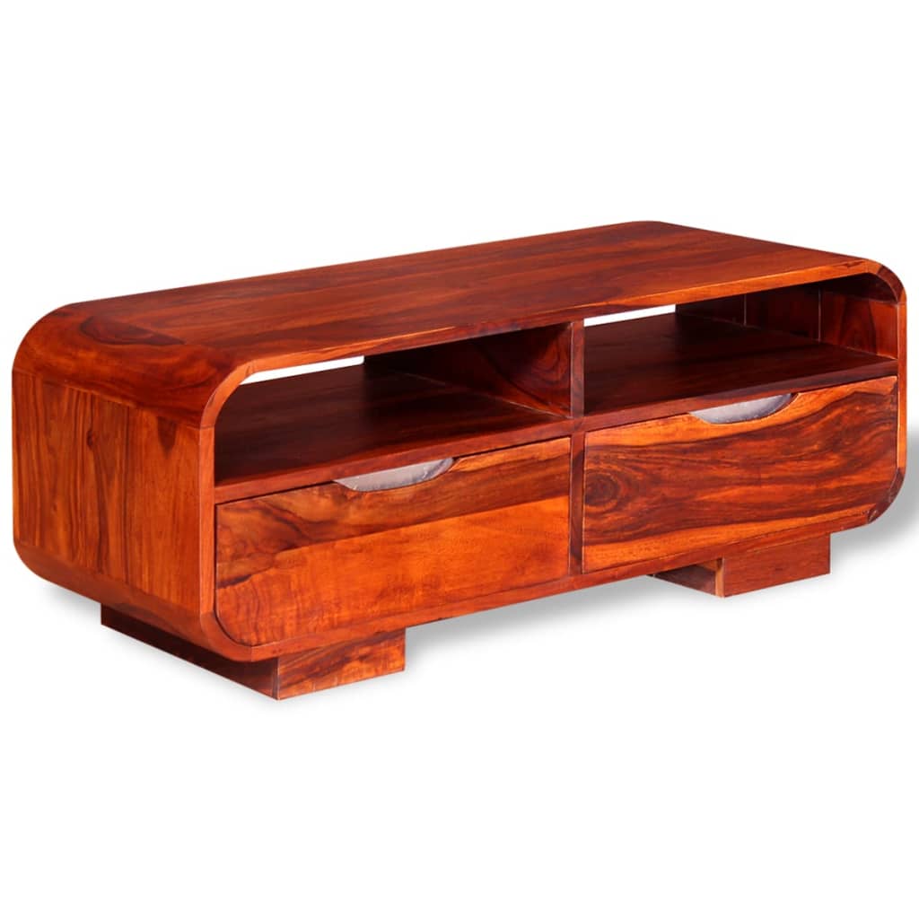 Solid sheesham wood coffee table, 90 x 40 x 35 cm