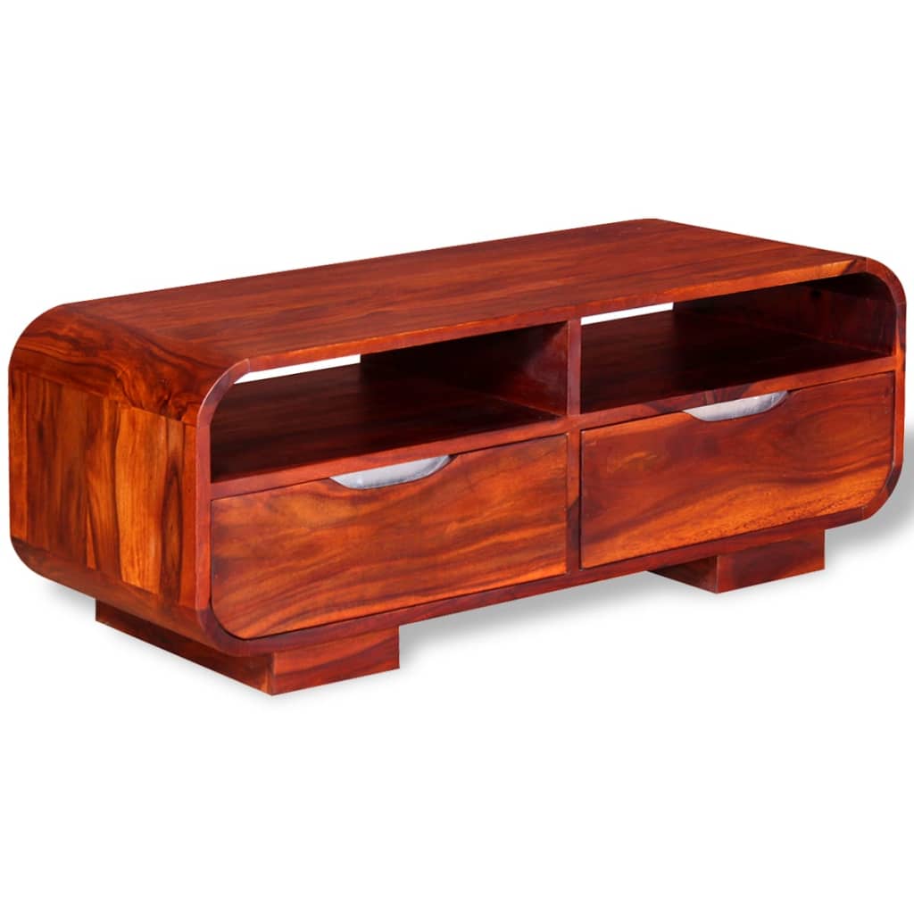 Solid sheesham wood coffee table, 90 x 40 x 35 cm