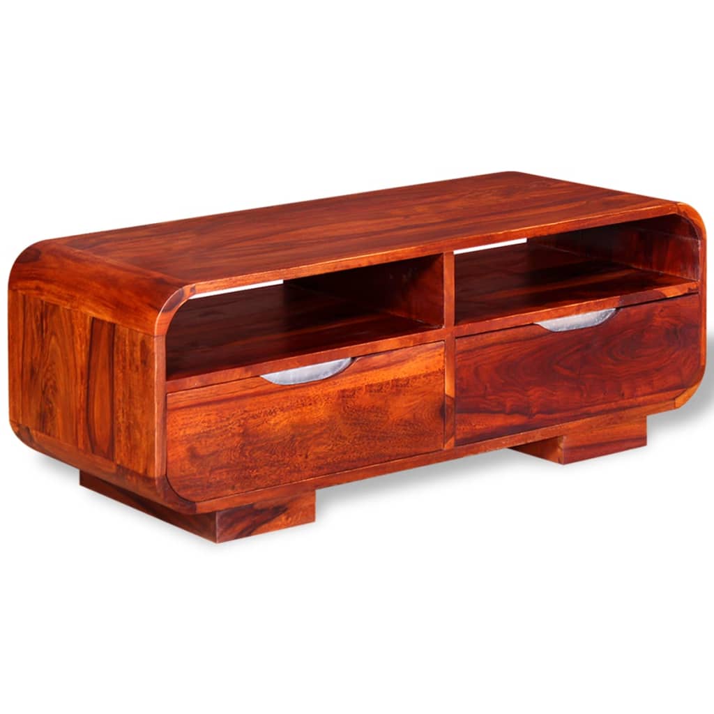 Solid sheesham wood coffee table, 90 x 40 x 35 cm