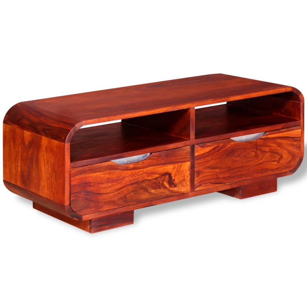 Solid sheesham wood coffee table, 90 x 40 x 35 cm