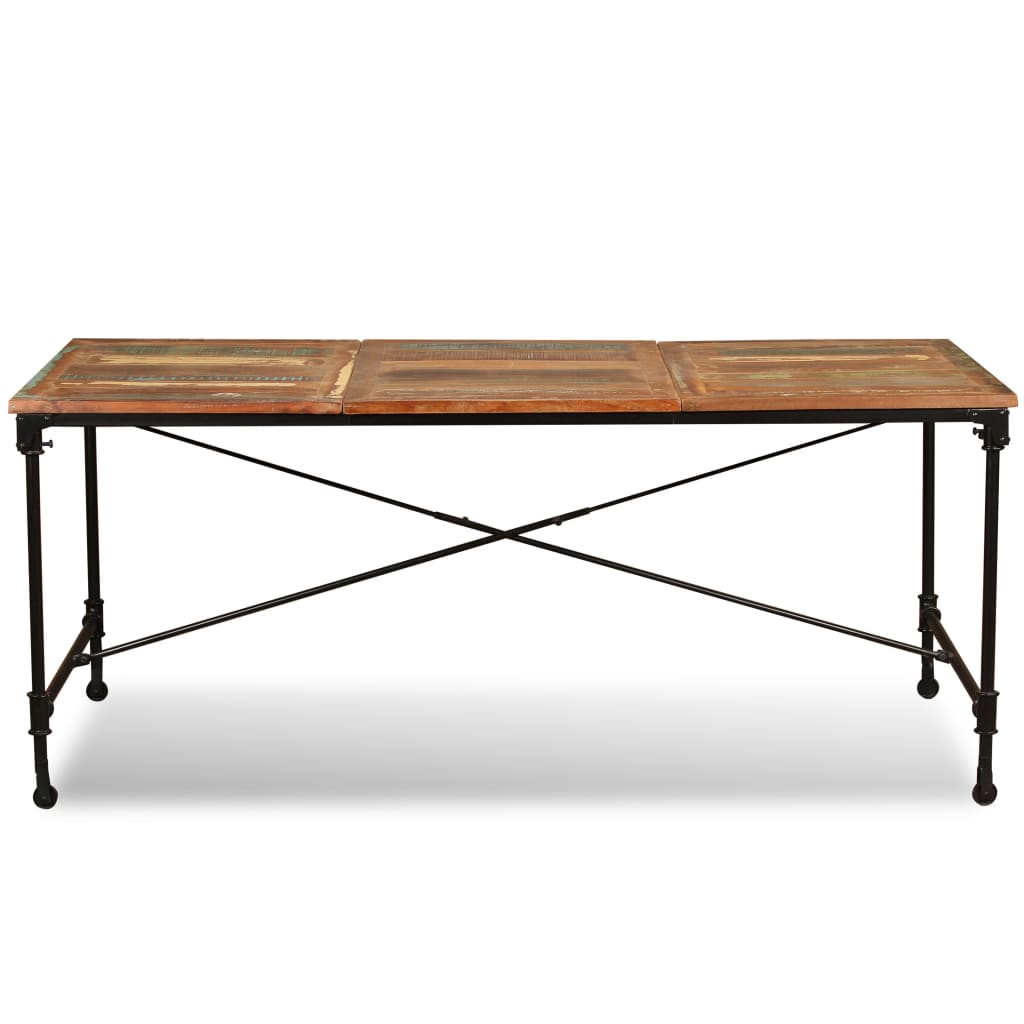 Kitchen table, 180 cm, solid recycled wood