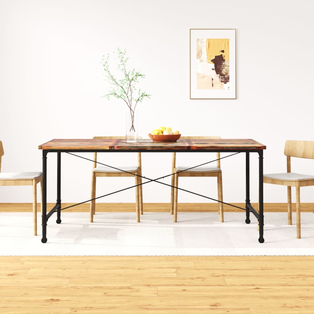 Kitchen table, 180 cm, solid recycled wood