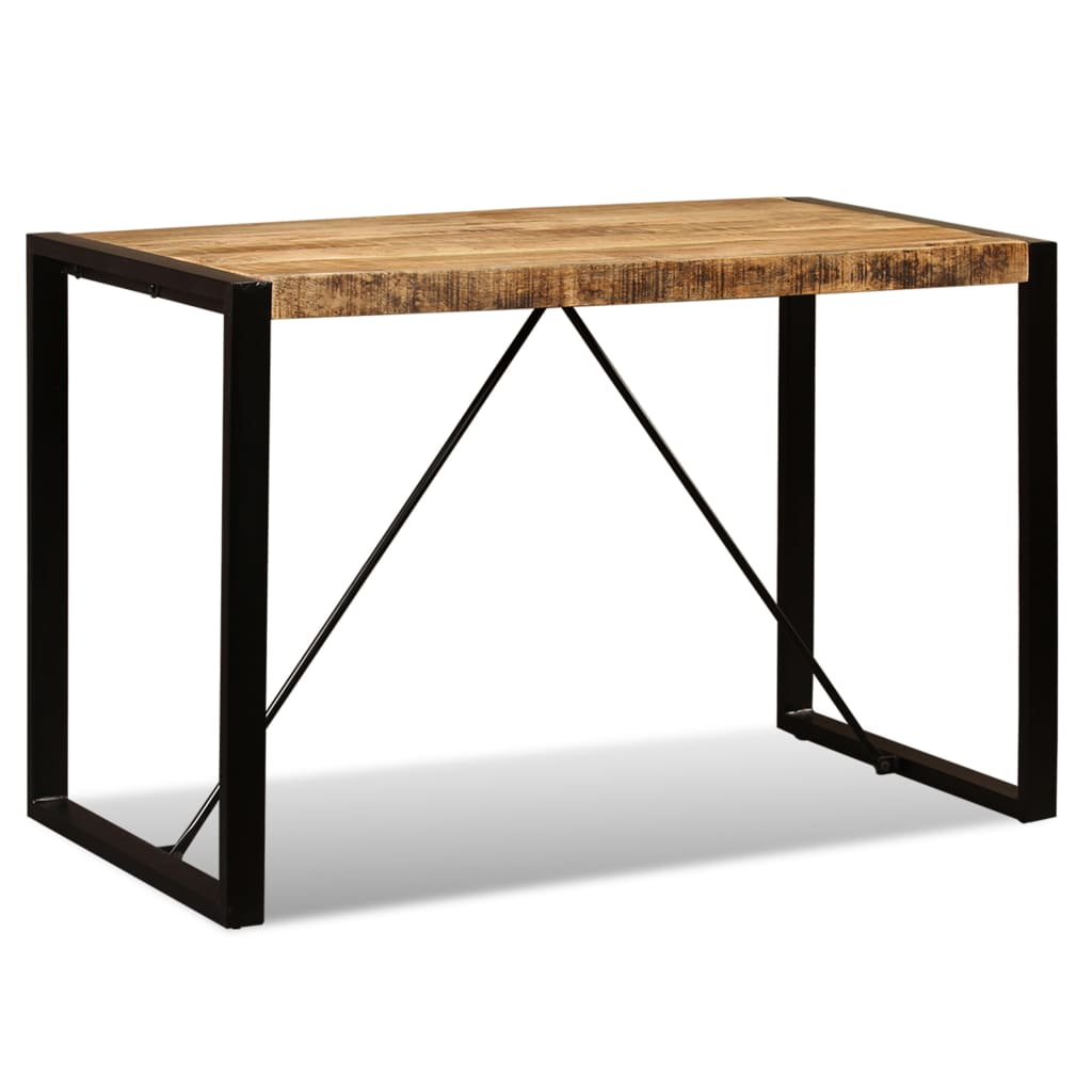 Kitchen table, solid unfinished mango wood, 120 cm