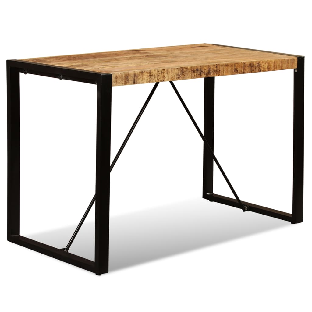 Kitchen table, solid unfinished mango wood, 120 cm