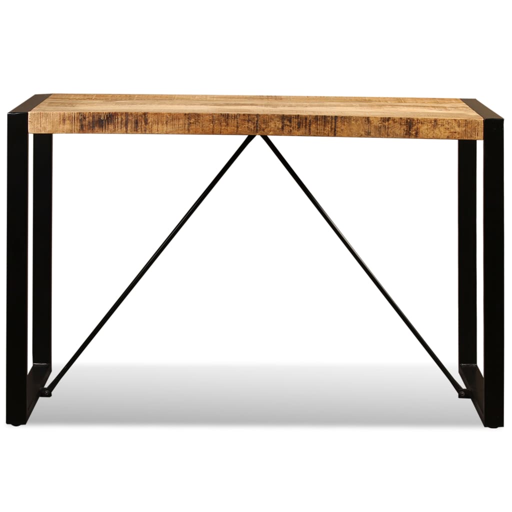 Kitchen table, solid unfinished mango wood, 120 cm