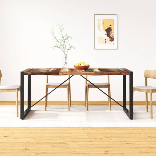 Kitchen table, 180 cm, solid recycled wood,