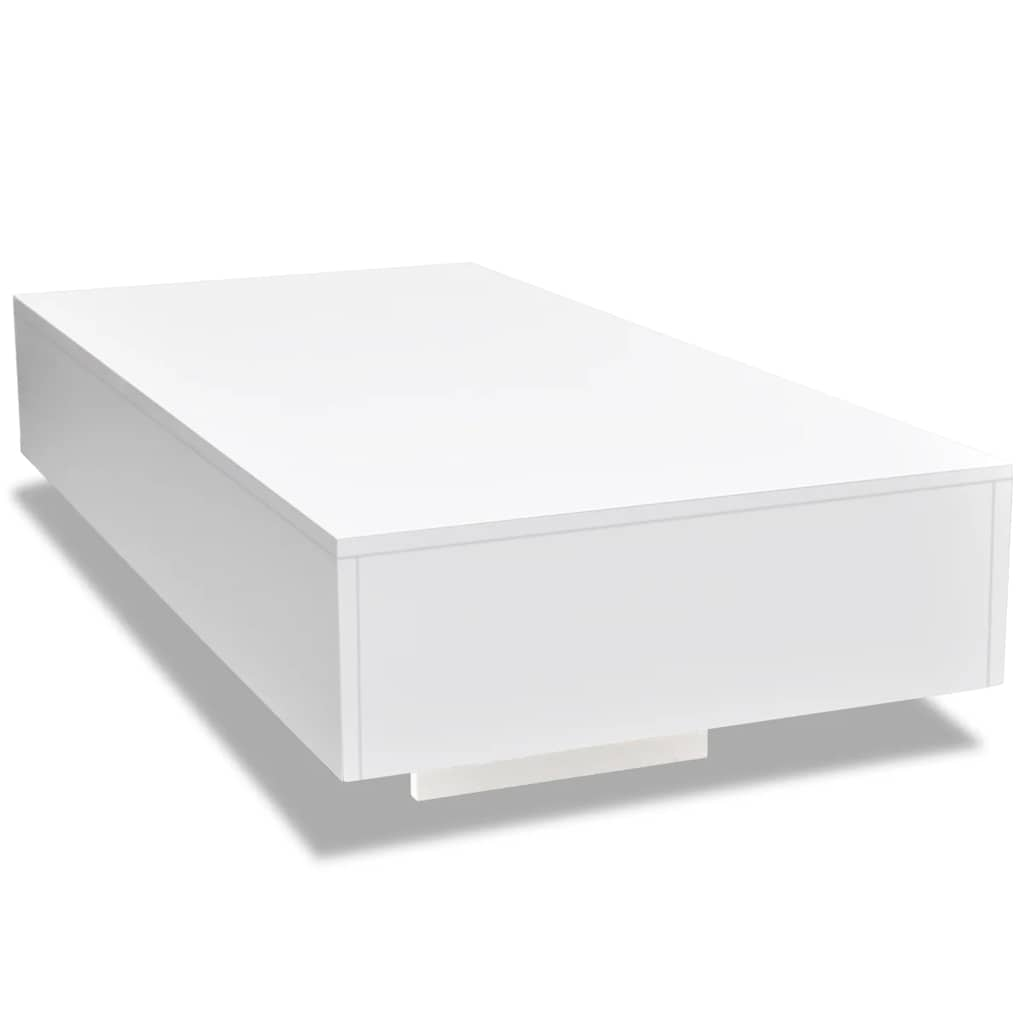 High-gloss coffee table, white