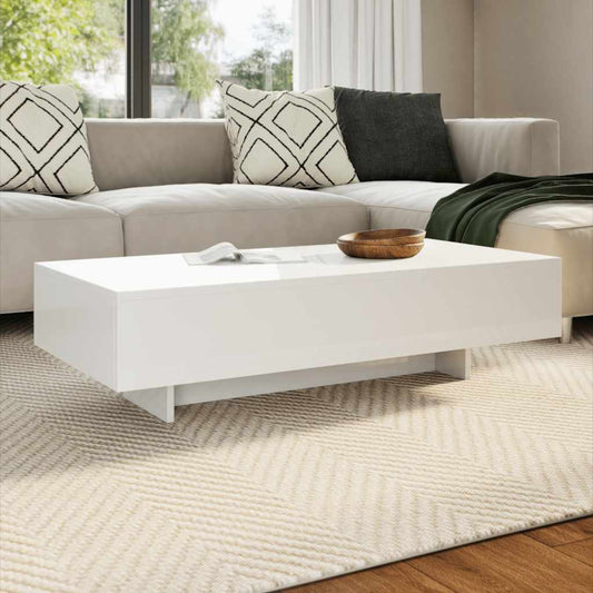 High-gloss coffee table, white