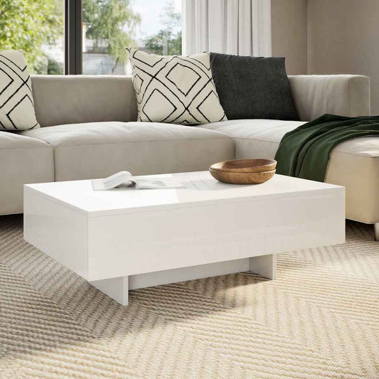 Glossy coffee table, white