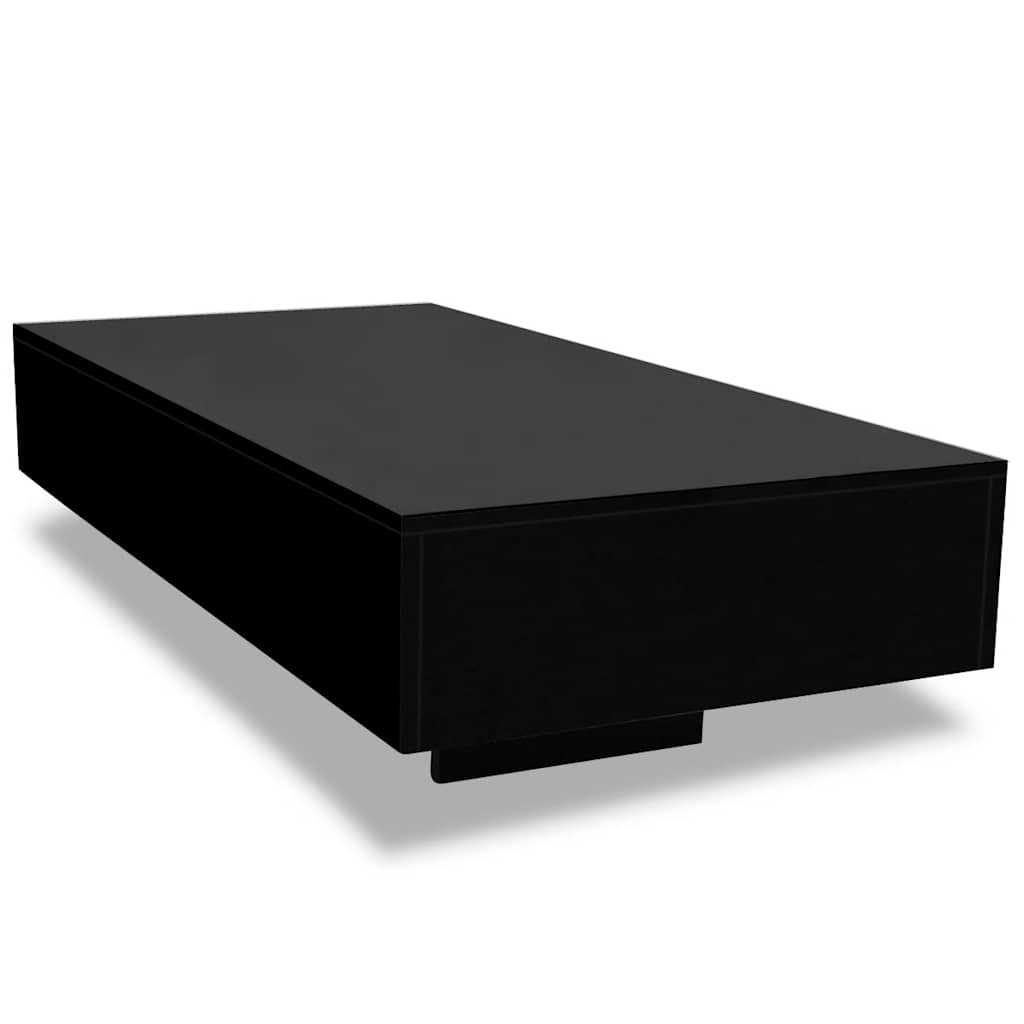 High-gloss coffee table, black