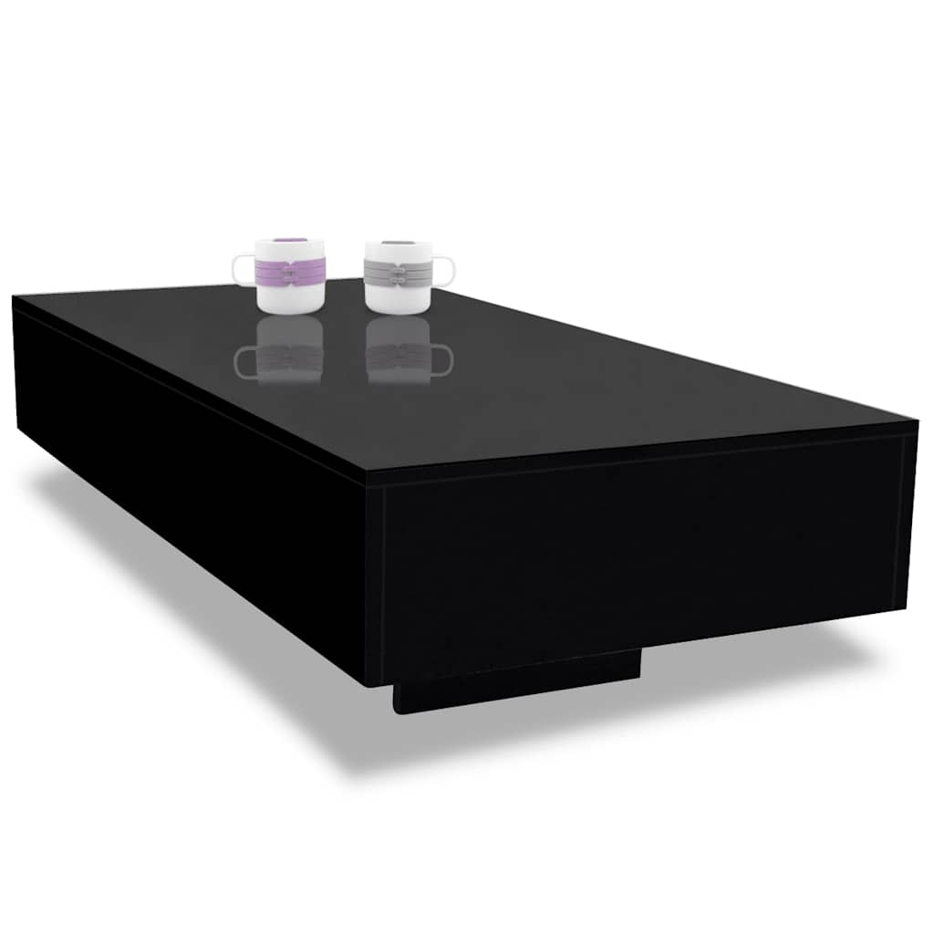 High-gloss coffee table, black