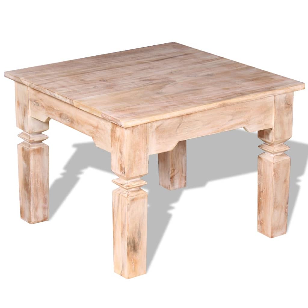 Acacia wood coffee table, 60 x 60 x 45 cm