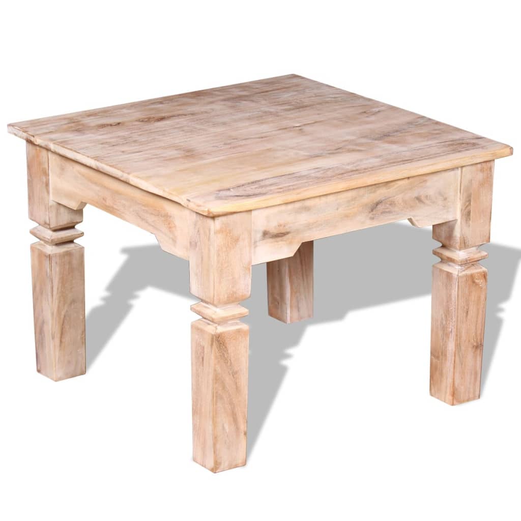 Acacia wood coffee table, 60 x 60 x 45 cm