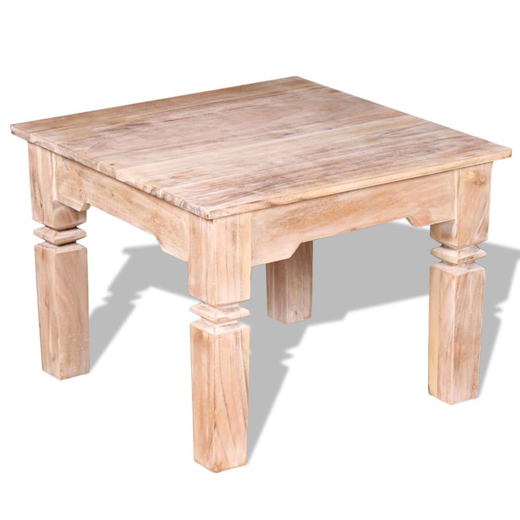 Acacia wood coffee table, 60 x 60 x 45 cm