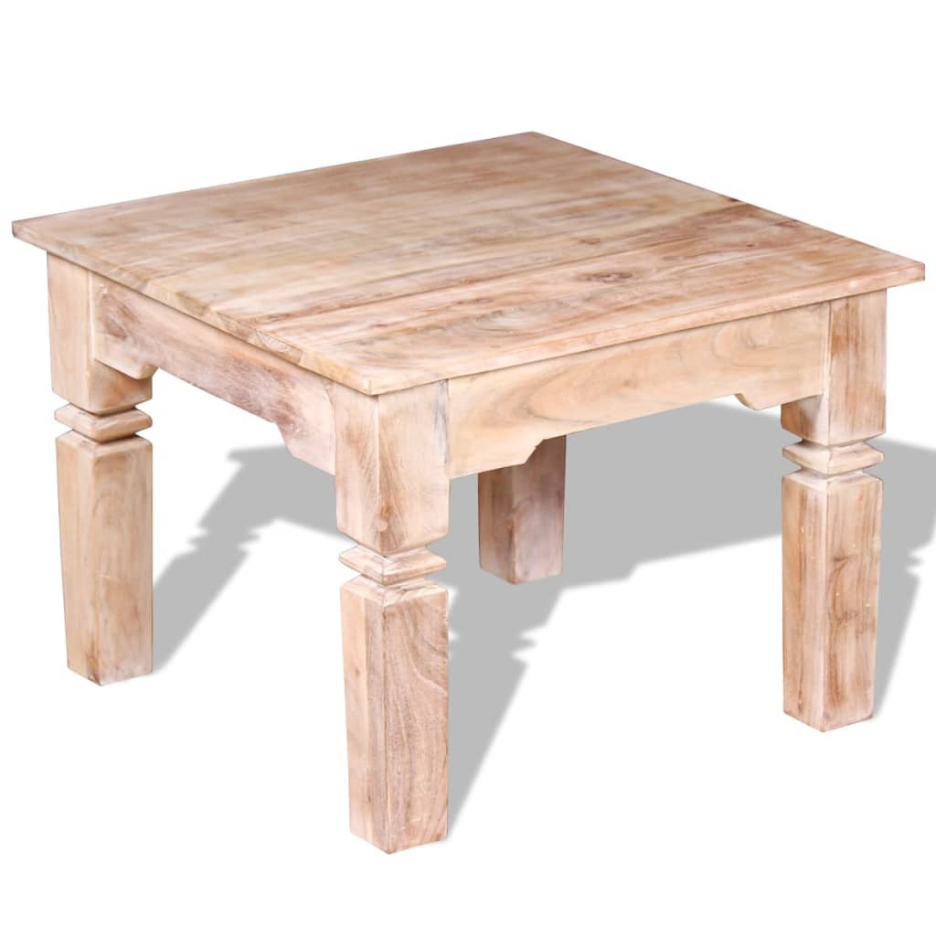 Acacia wood coffee table, 60 x 60 x 45 cm