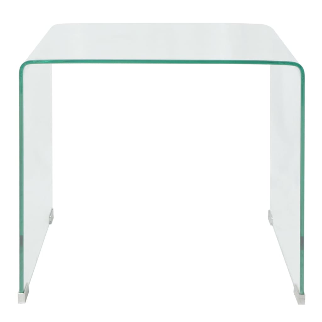 Coffee table, tempered glass 49.5 x 50 x 45 cm, transparent