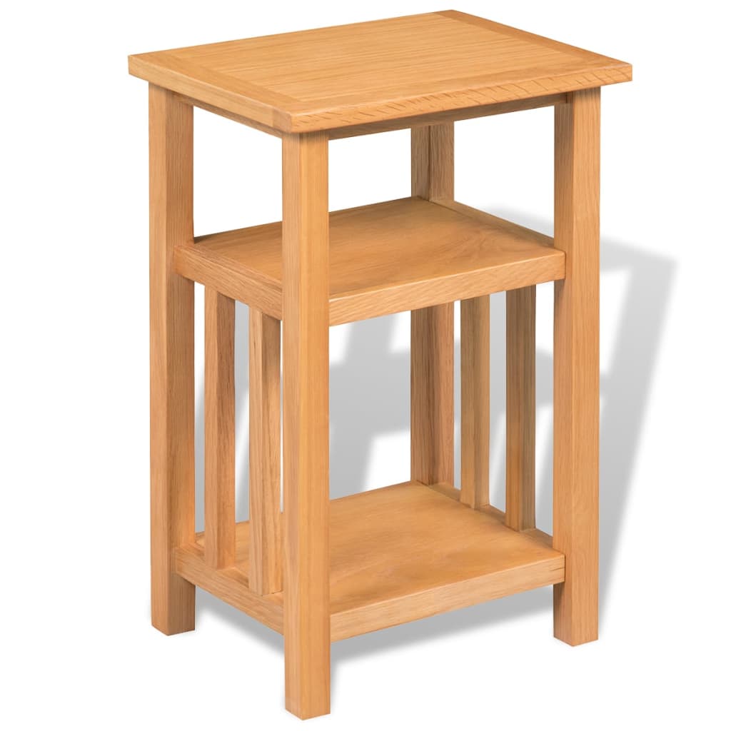 End table with magazine rack, 27 x 35 x 55 cm, solid oak