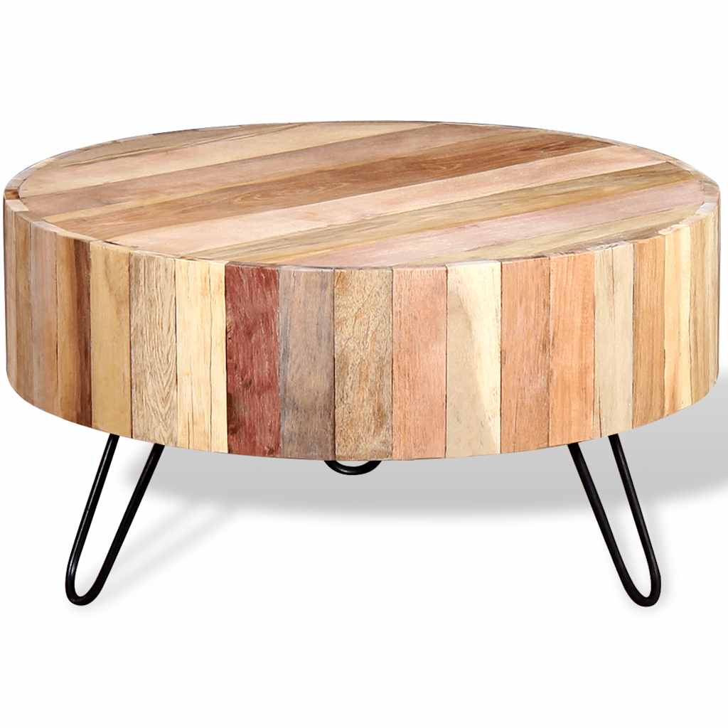 Coffee table, solid recycled wood