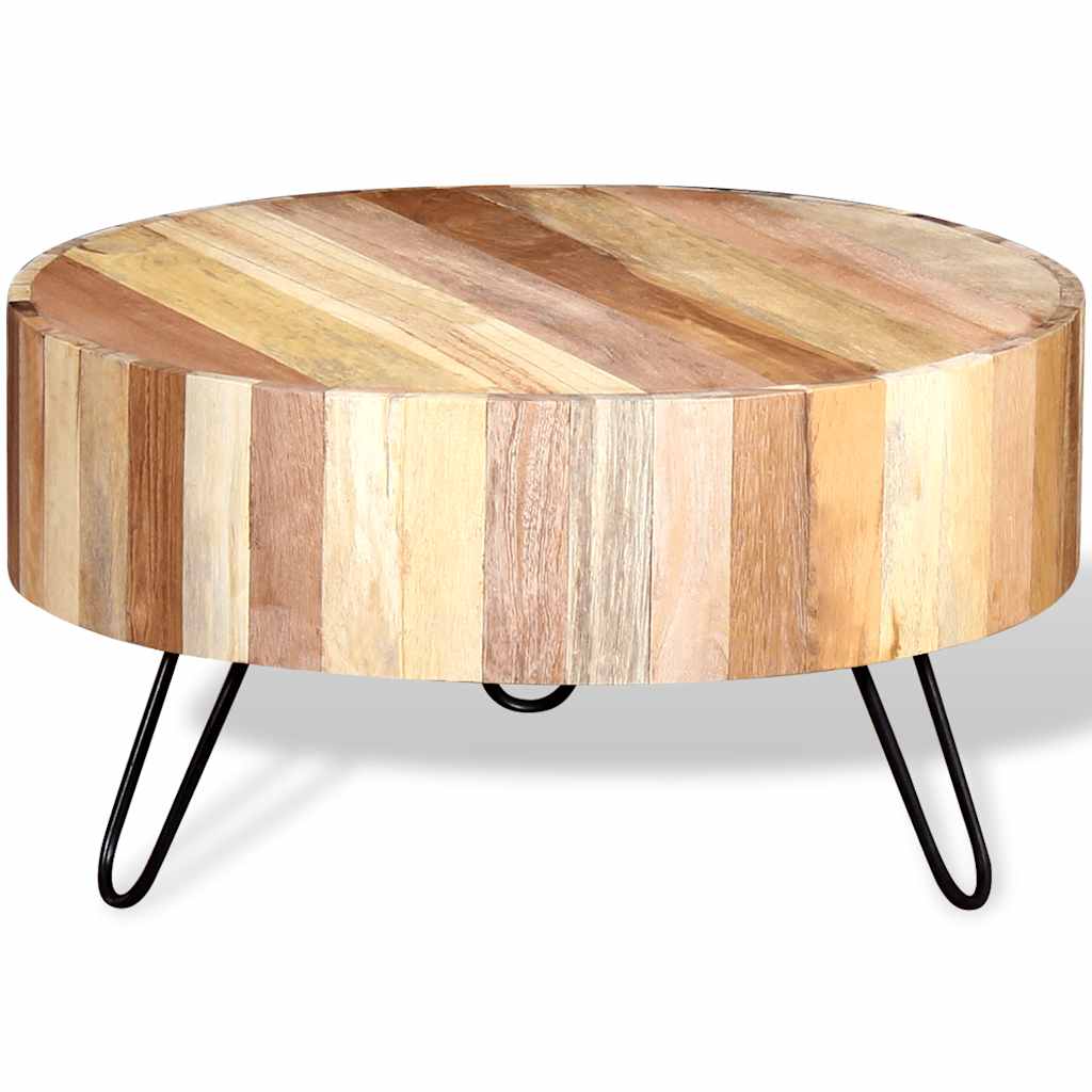 Coffee table, solid recycled wood