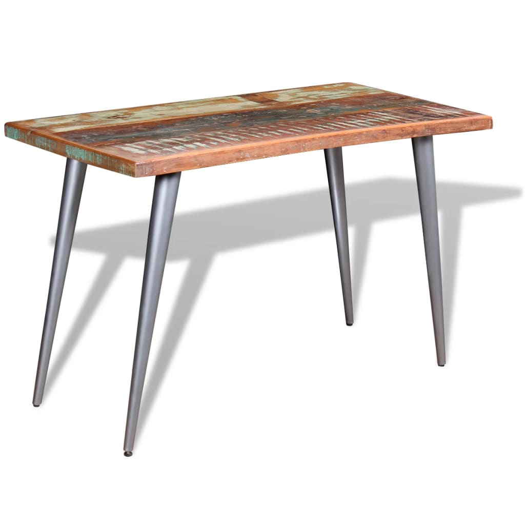 Kitchen table, 120 x 60 x 76 cm, solid recycled wood