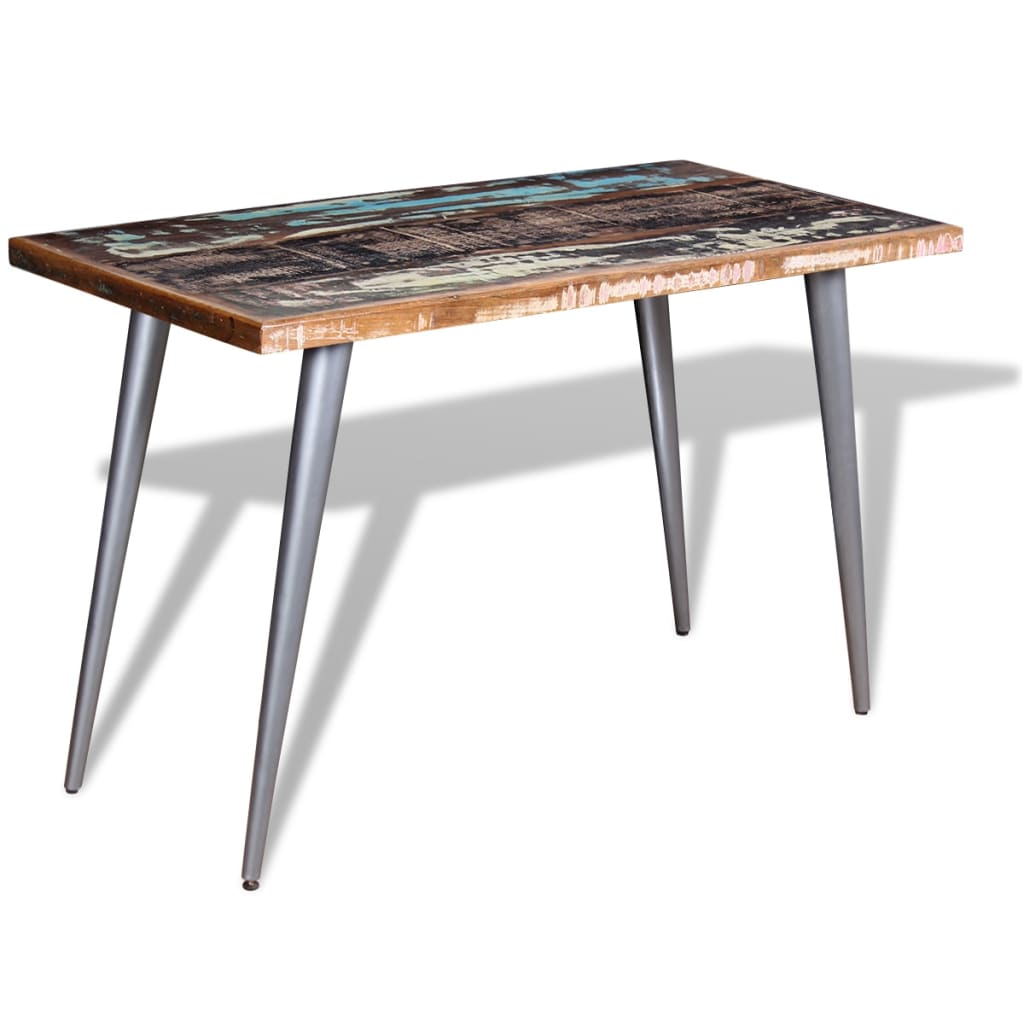 Kitchen table, 120 x 60 x 76 cm, solid recycled wood