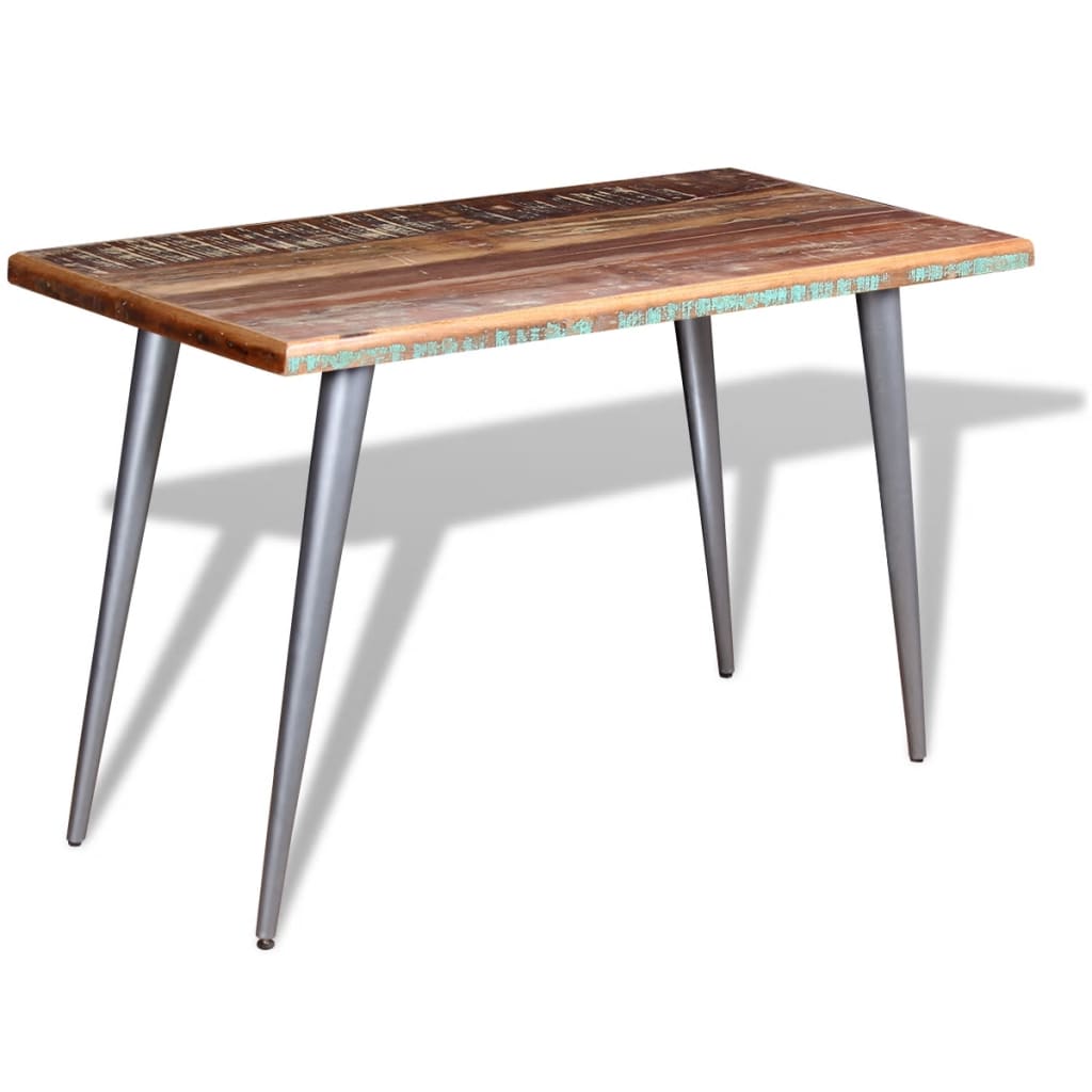 Kitchen table, 120 x 60 x 76 cm, solid recycled wood