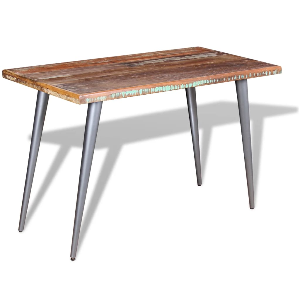 Kitchen table, 120 x 60 x 76 cm, solid recycled wood