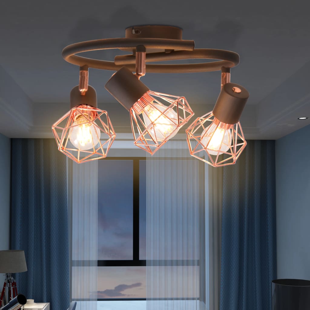 Chandelier with 3 LED filament bulbs, 12 W