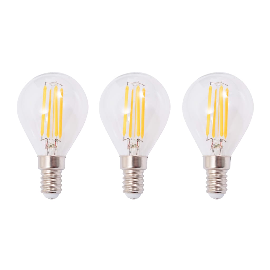 Chandelier with 3 LED filament bulbs, 12 W