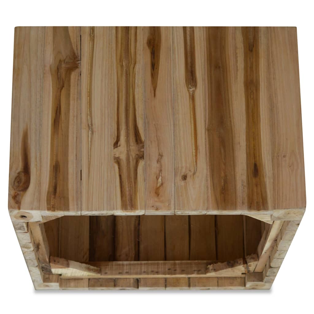 Coffee table, natural teak wood, 50 x 50 x 35 cm