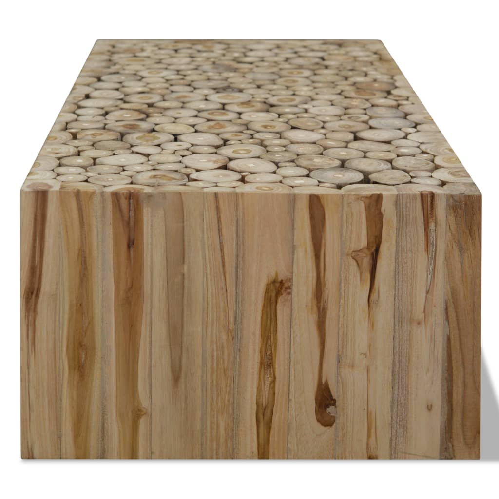 Coffee table, 90x50x30 cm, natural teak