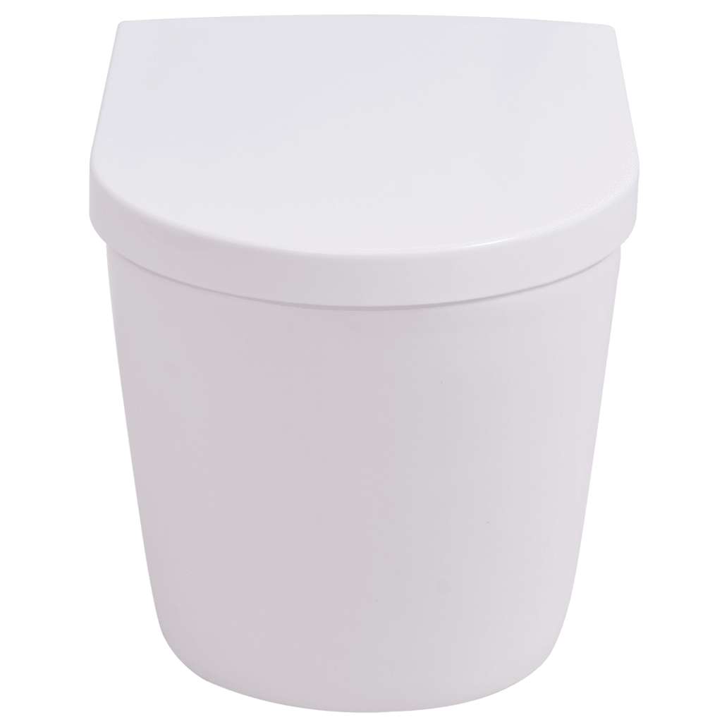 Wall-hung toilet with concealed cistern, ceramic, white