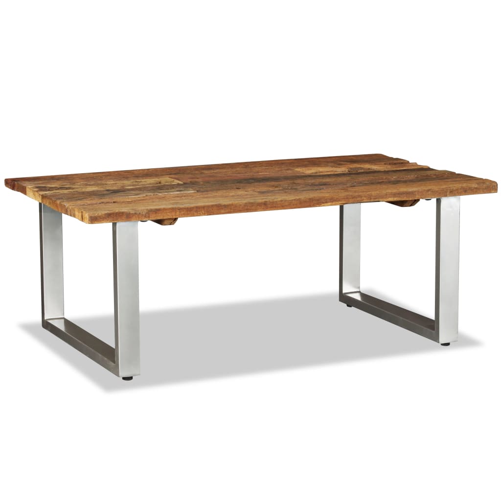 Coffee table, 100 x 60 x 38 cm, solid recycled wood