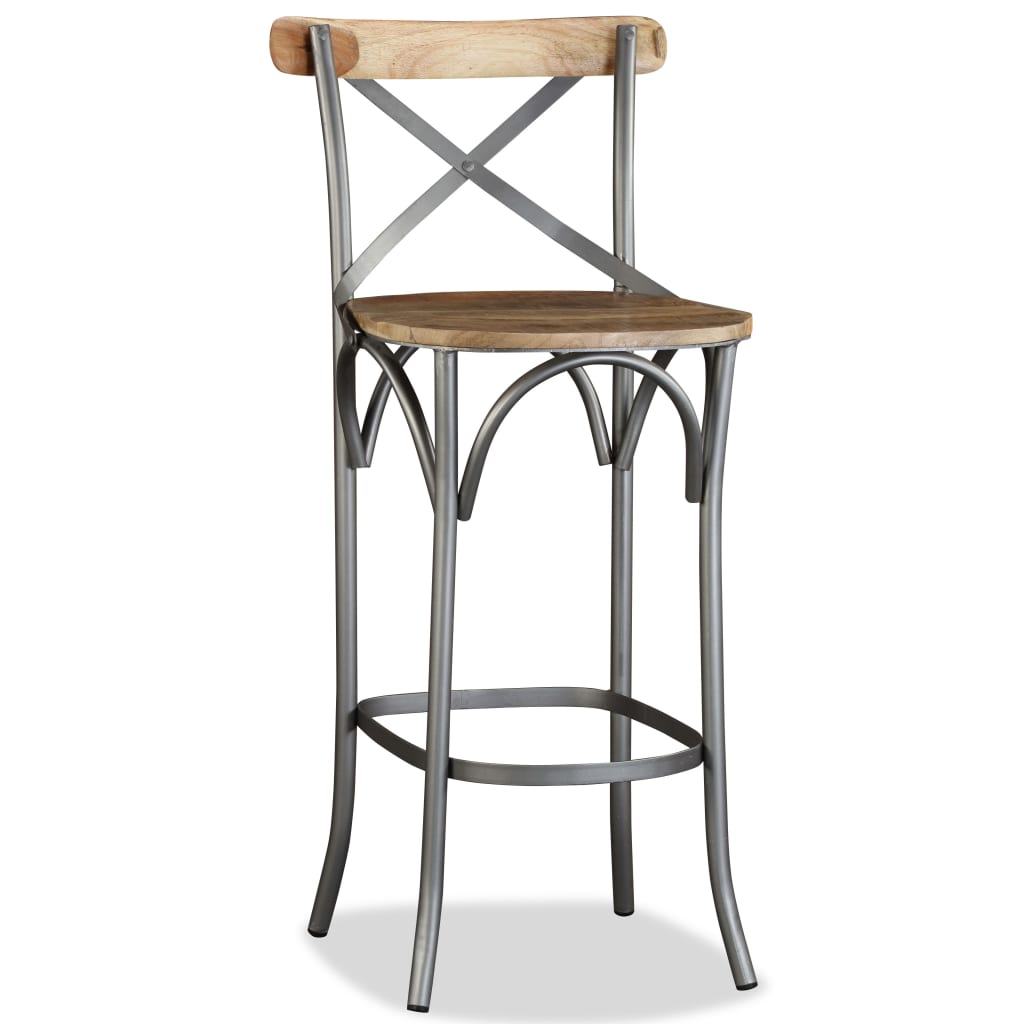 Bar stool, solid mango wood