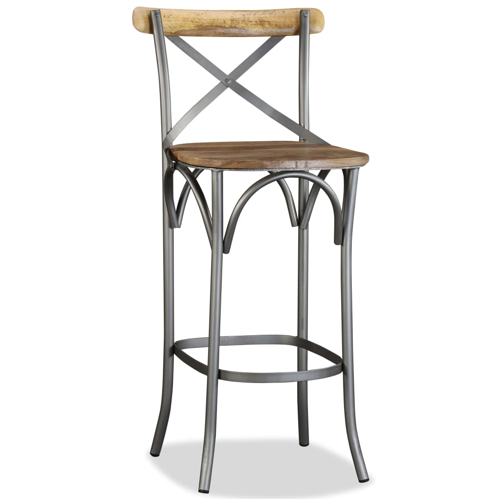 Bar stool, solid mango wood