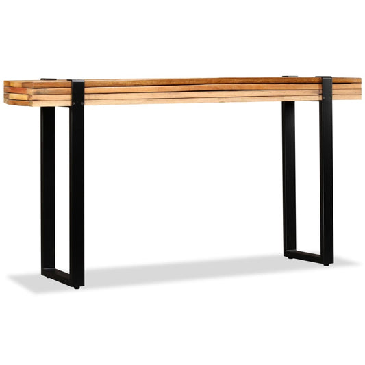 Adjustable recycled hardwood console table