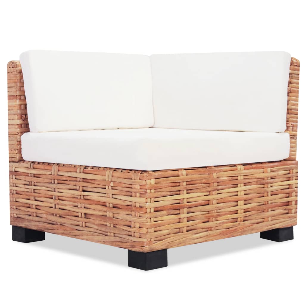 Sofa set, 16 pieces, natural rattan