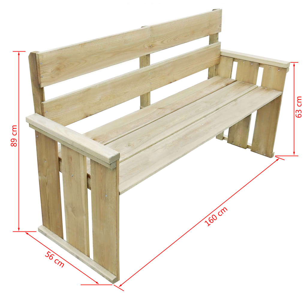 4-piece outdoor furniture set, treated pine wood