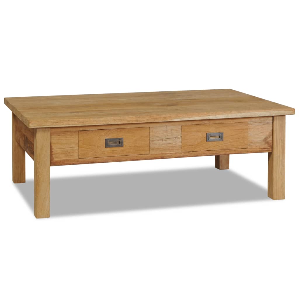 Coffee table, solid teak wood, 100 x 60 x 35 cm