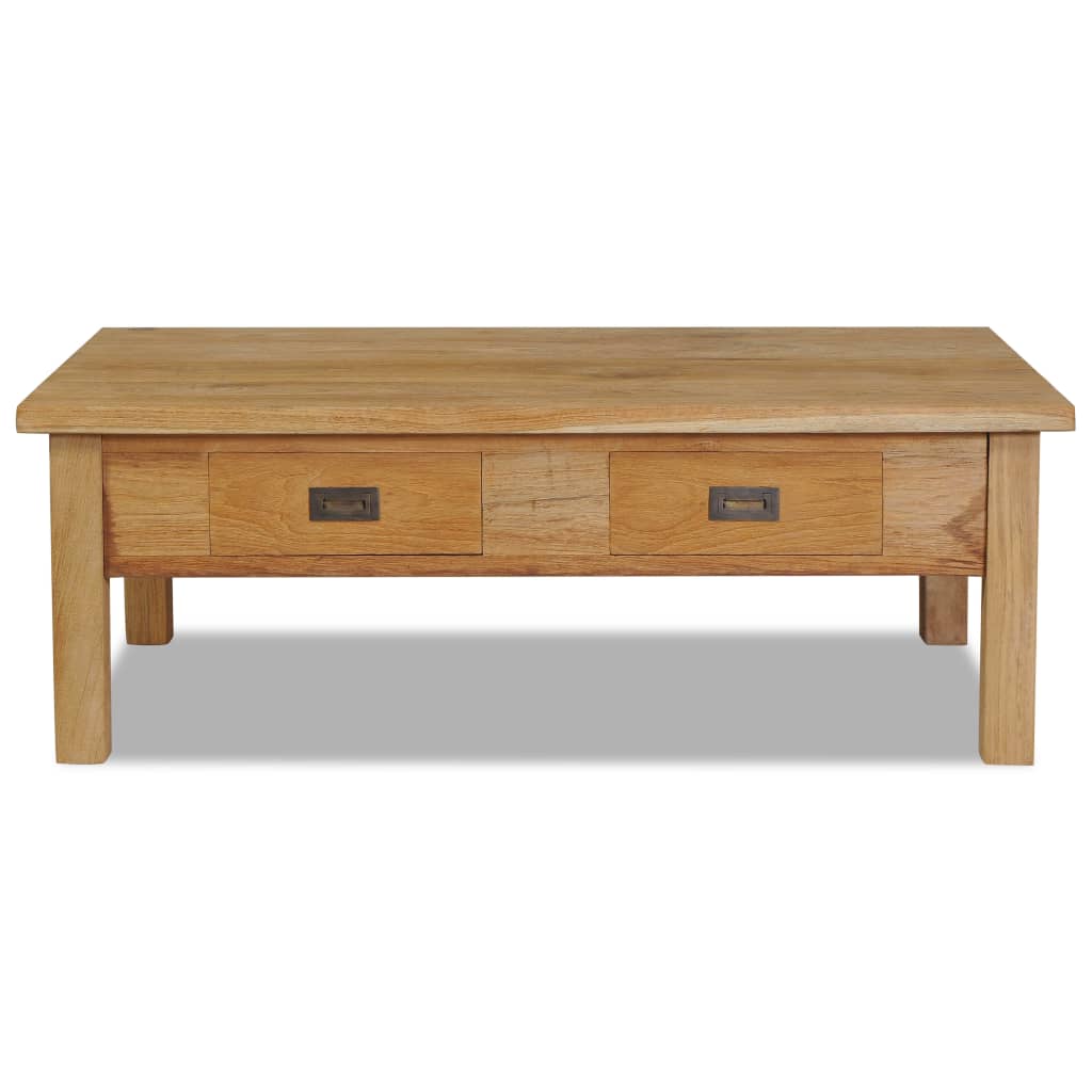 Coffee table, solid teak wood, 100 x 60 x 35 cm