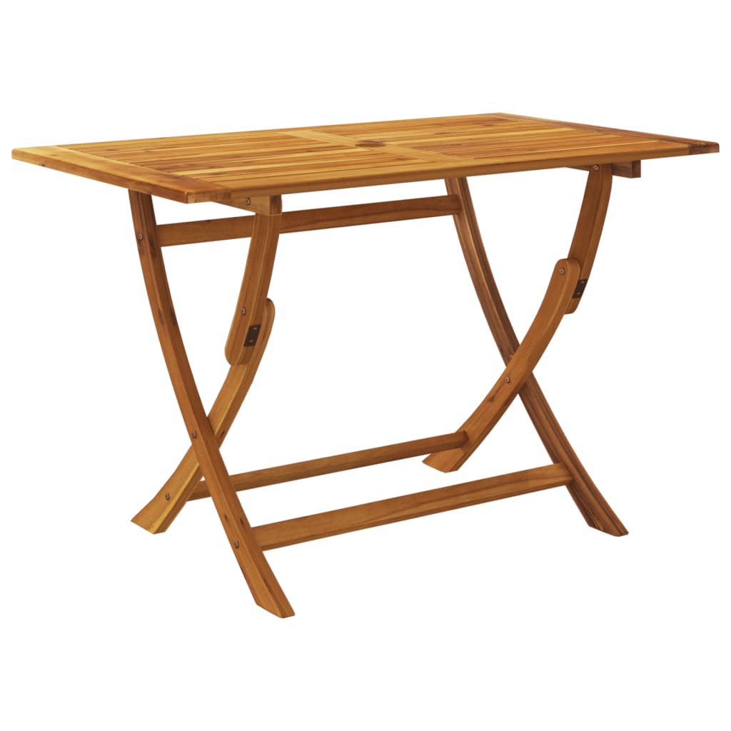 Set mobilier de exterior pliabil, 7 piese, lemn masiv de acacia