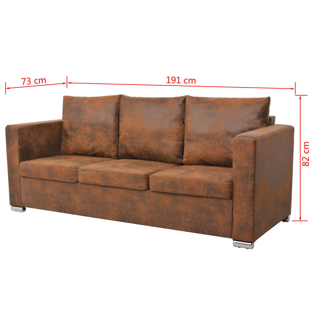 3-seater sofa, 191 x 73 x 82 cm, velour