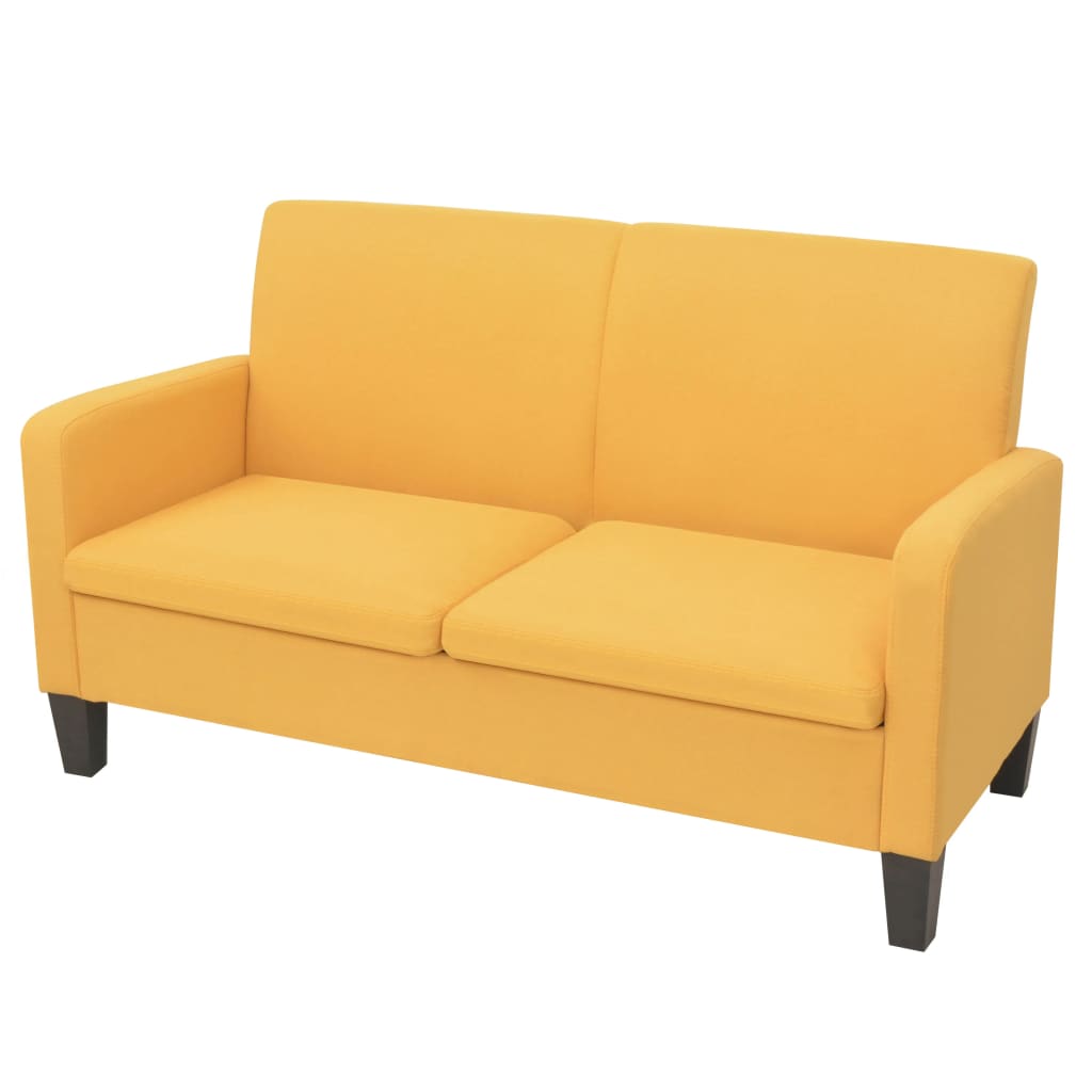 2-seater sofa, 135 x 65 x 76 cm, yellow