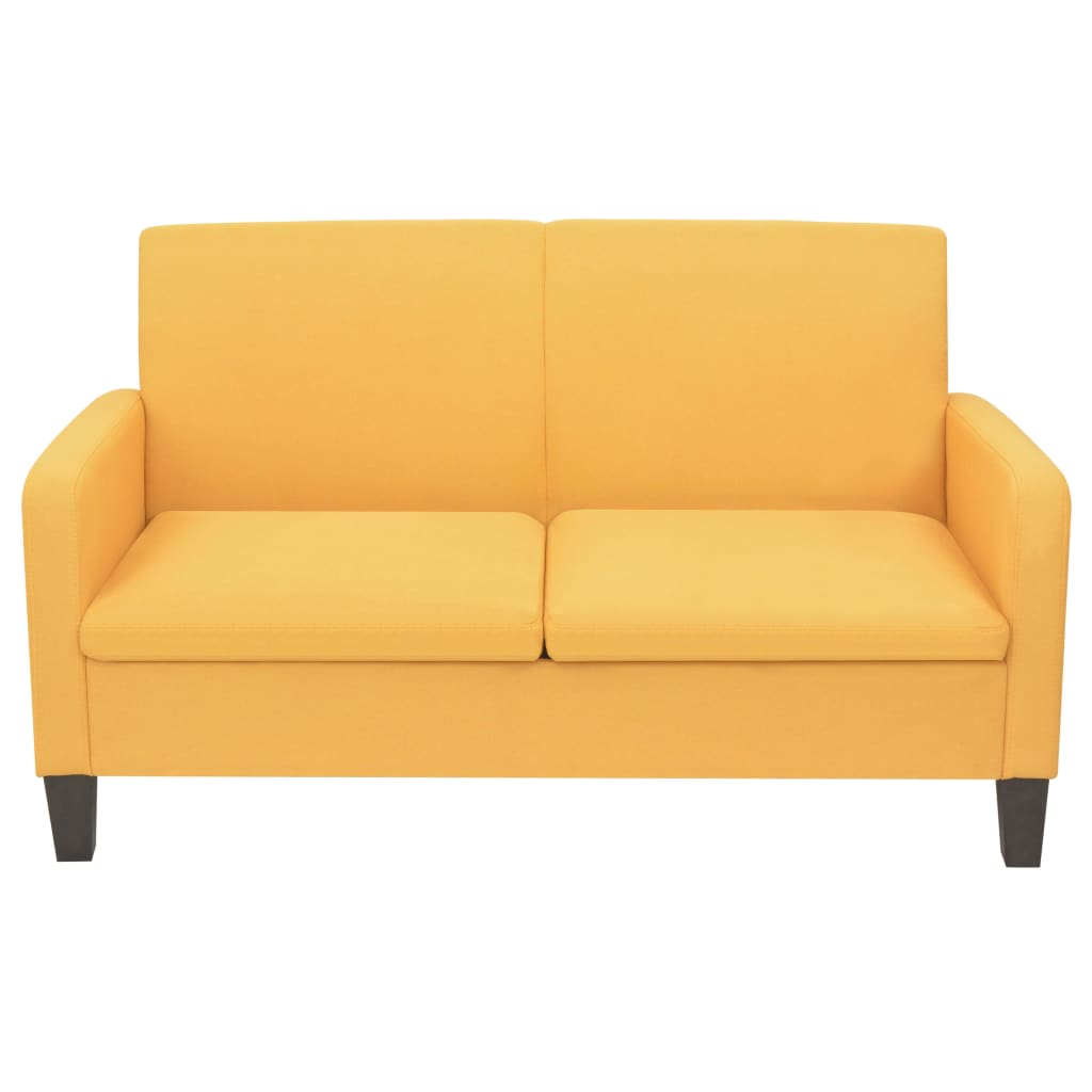 2-seater sofa, 135 x 65 x 76 cm, yellow