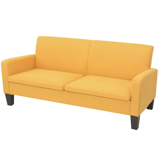 3-seater sofa, 180 x 65 x 76 cm, yellow