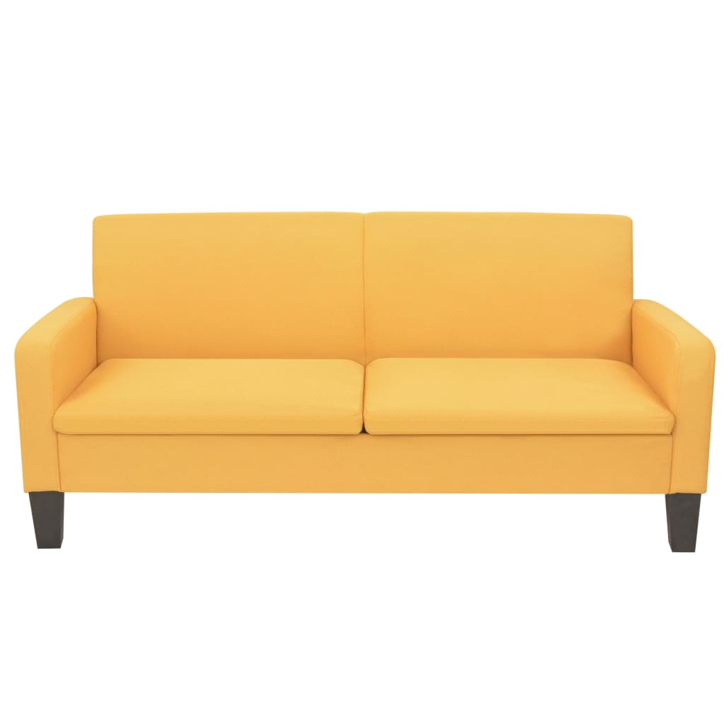 3-seater sofa, 180 x 65 x 76 cm, yellow