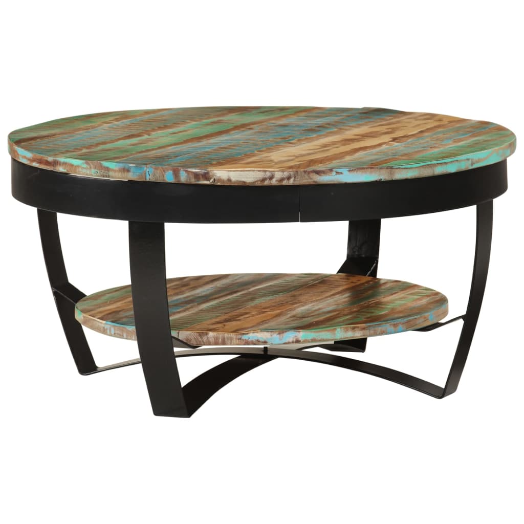 Coffee table, 65 x 32 cm, solid recycled wood