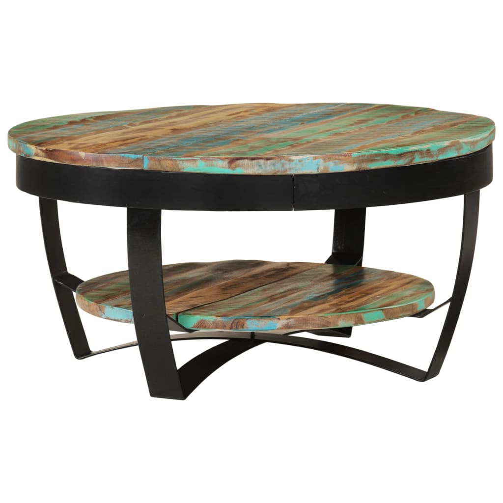 Coffee table, 65 x 32 cm, solid recycled wood