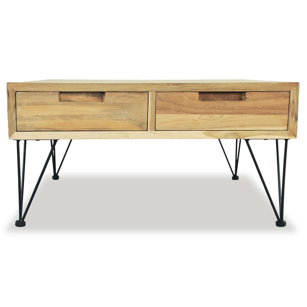 Coffee table, 80 x 80 x 40 cm, solid teak wood